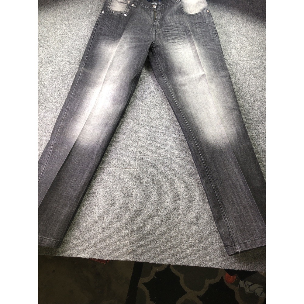 VTG 90's Y2K Evolution In Design Men's Jeans 36x34 Black Fade Design Streetwear